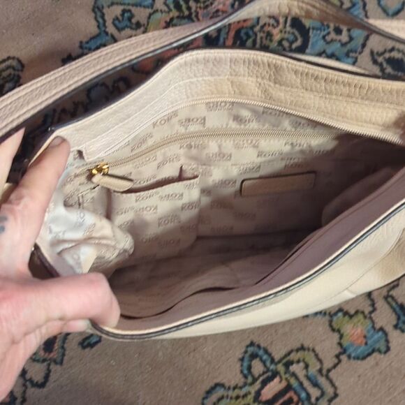 OYSTER  Michael Kors Julia Convertible oyster Leather Shoulder Bag - Picture 6 of 12